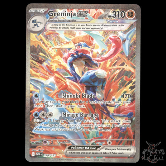 Greninja ex #214/167 Twilight Masquerade NM/Near Mint Pokemon 2024
