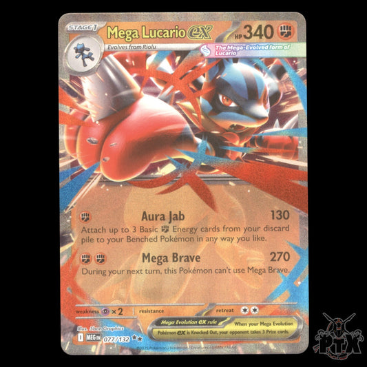 Mega Lucario ex #077/132 Mega Evolution NM/Near Mint Pokemon 2025