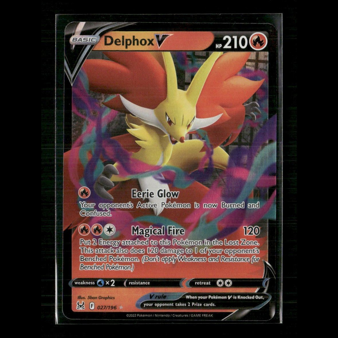 Delphox V 027/196 SWSH11: Lost Origin NM Pokemon