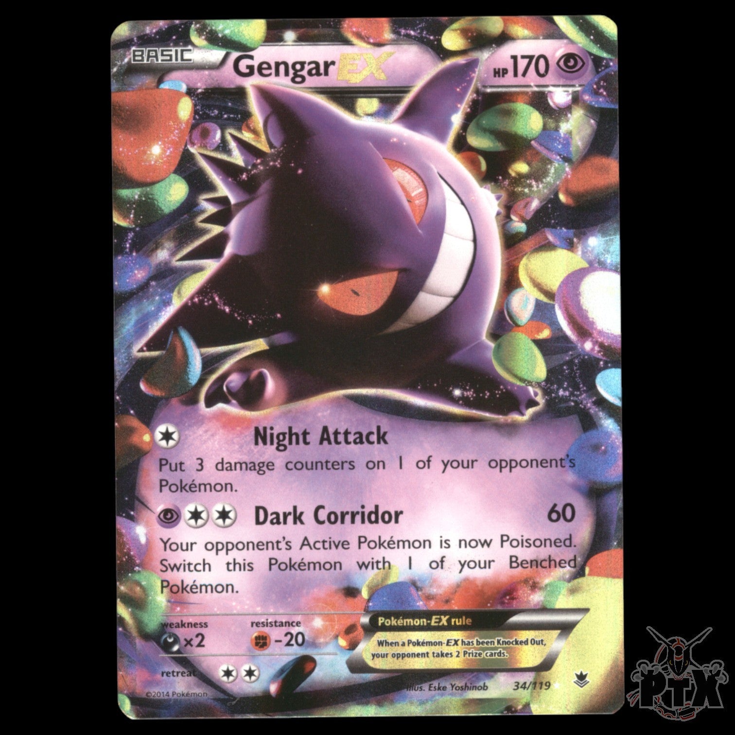 Gengar EX #34/119 Phantom Forces NM/LP Pokemon 2014