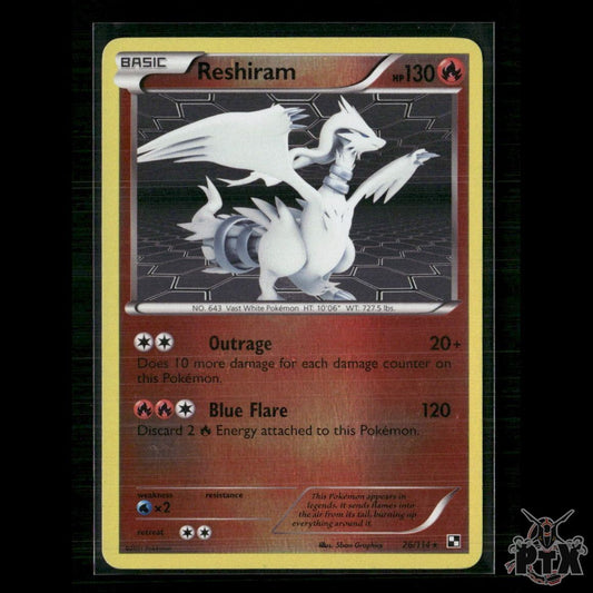 Reshiram 26/114 Black and White LP Pokemon