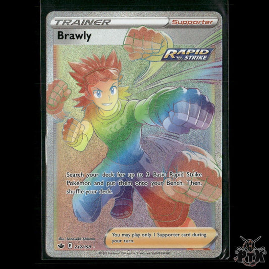 Brawly (Secret) 212/198 SWSH06: Chilling Reign NM Pokemon 2021