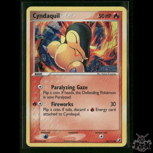 Cyndaquil reverse holo 54/115 Unseen Forces NM Pokemon