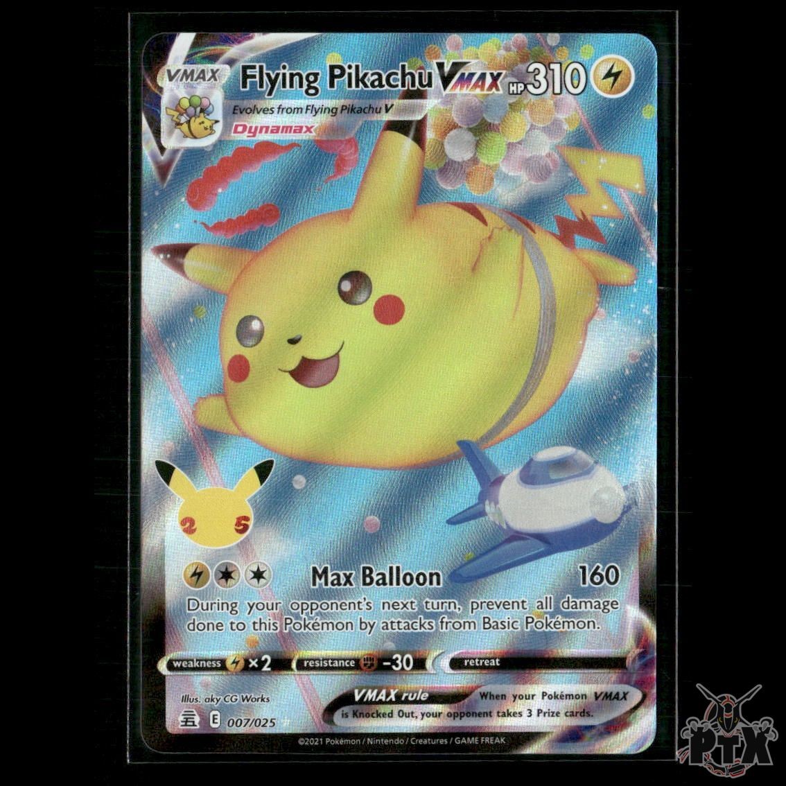 Flying Pikachu VMAX 007/025 Celebrations NM Pokemon