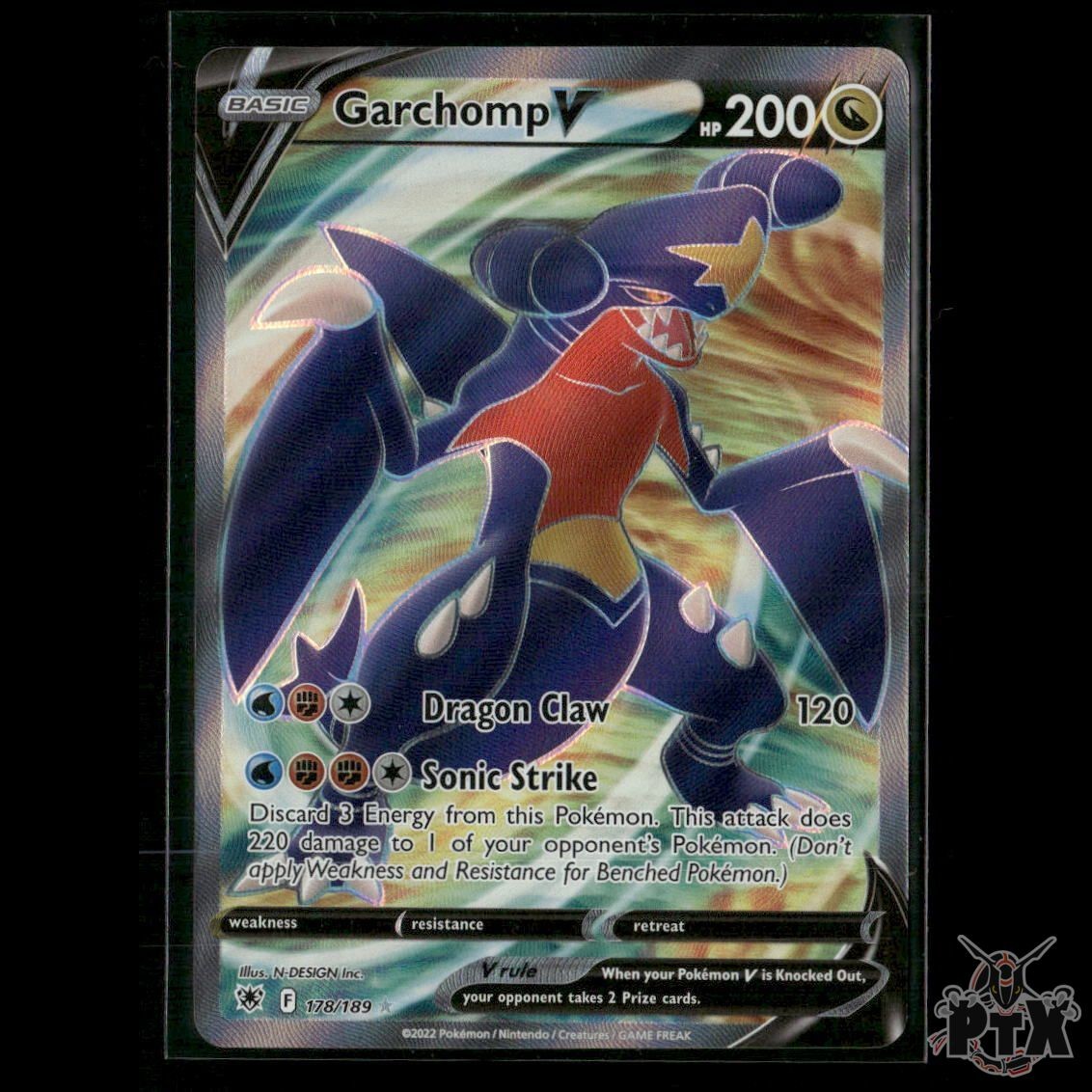 Garchomp V (Full Art) 178/189 SWSH10: Astral Radiance NM Pokemon