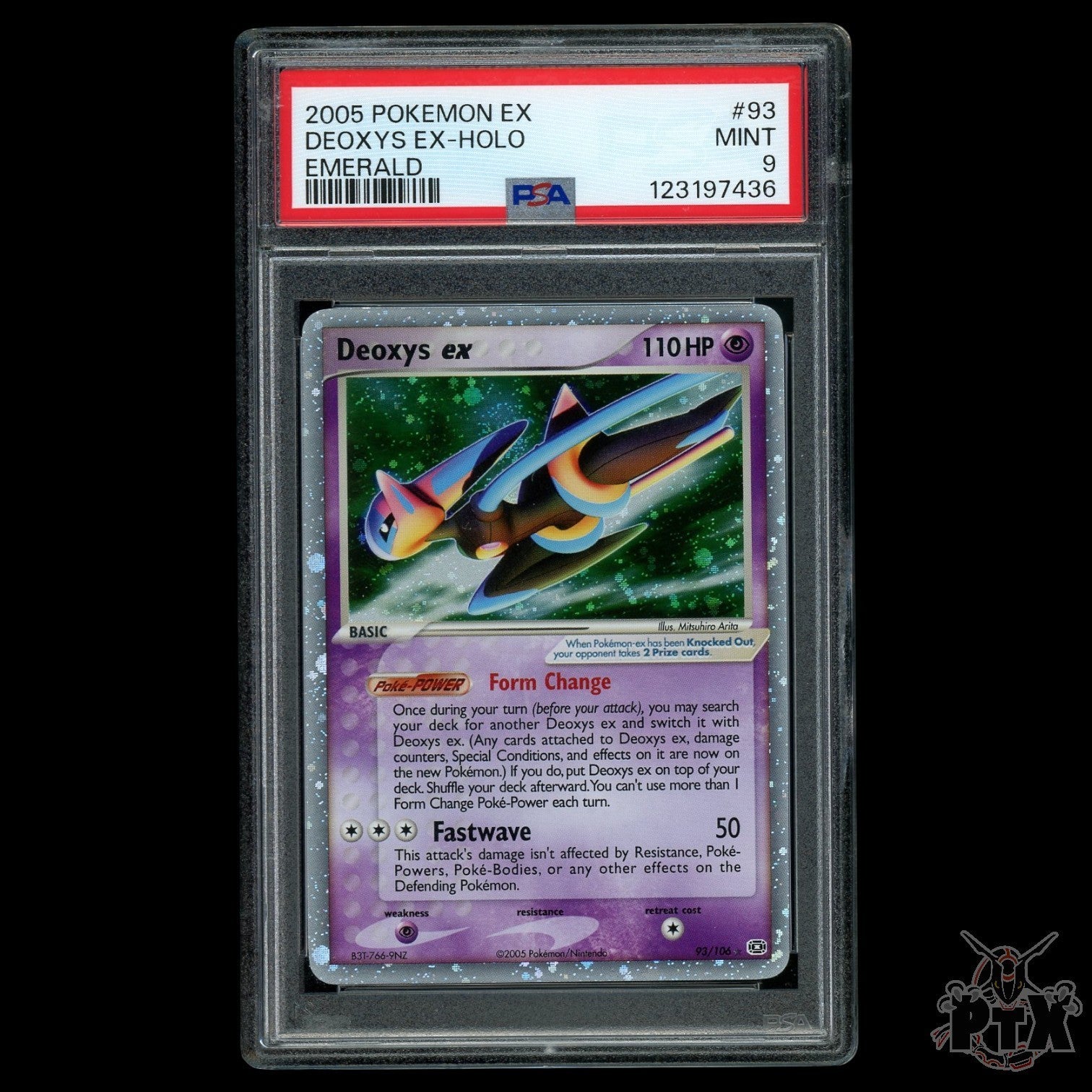 Deoxys EX #93/106 PSA 9 EX Emerald Pokemon 2005