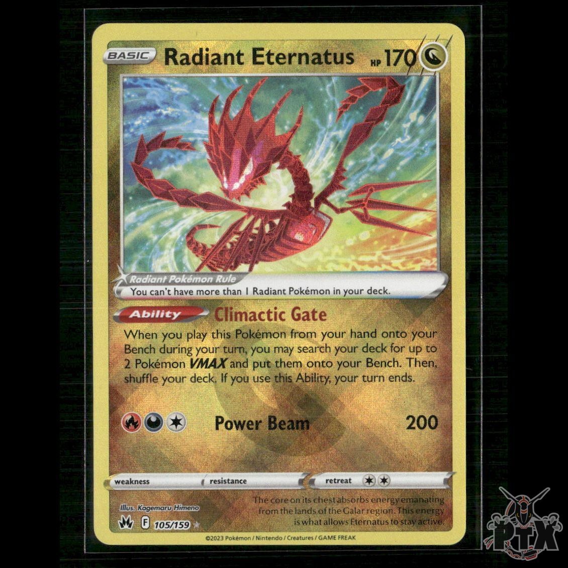 Radiant Eternatus 105/159 SWSH: Crown Zenith NM Pokemon