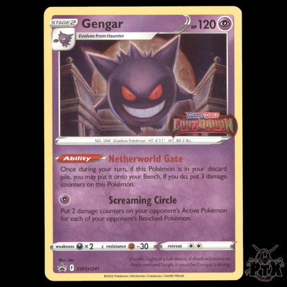 Gengar Holo #SWSH241 Lost Origin Prerelease Promo NM/Near Mint Pokemon 2022