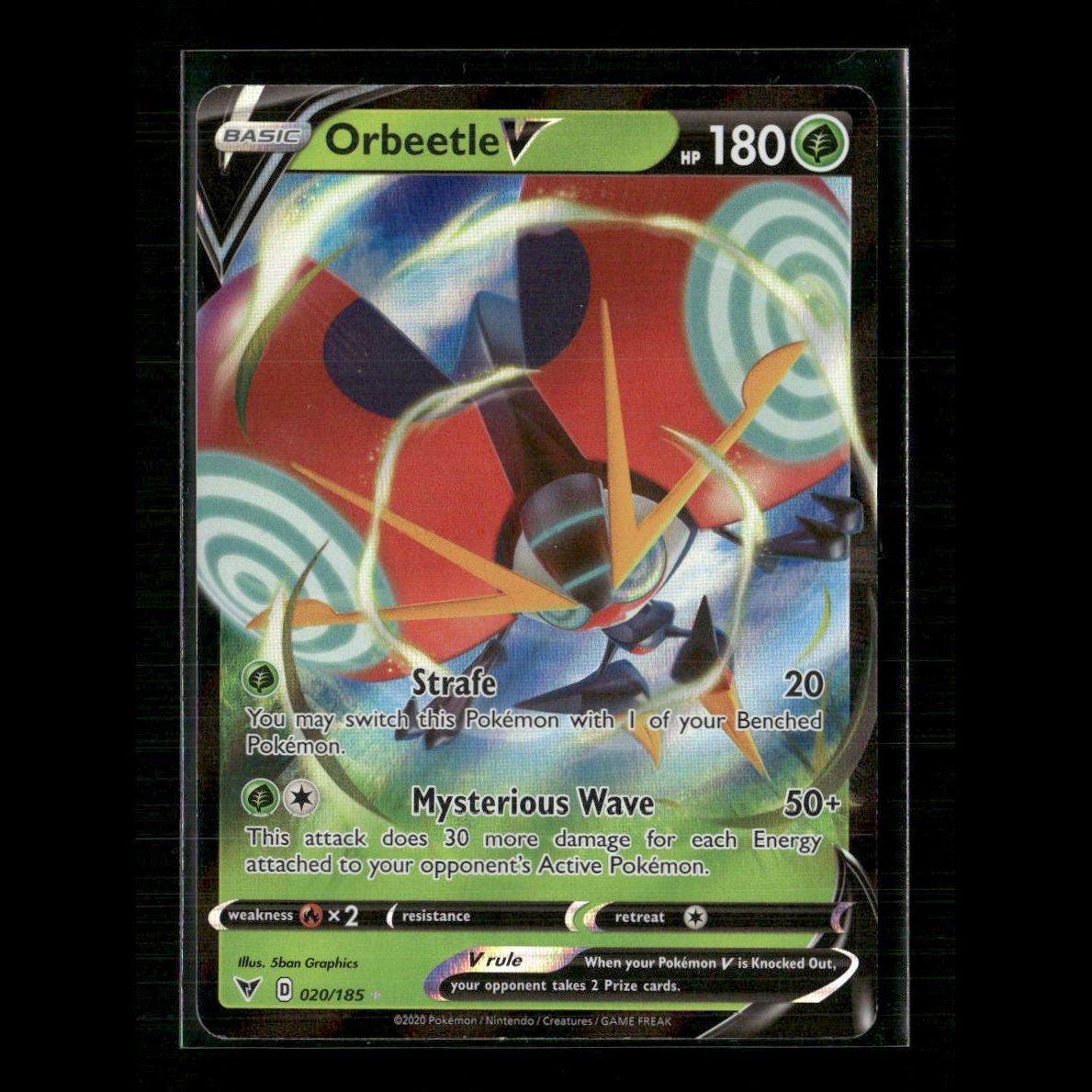 Orbeetle V 020/185 SWSH04: Vivid Voltage NM Pokemon