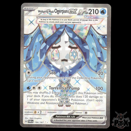 Ogerpon ex #194/167 Twilight Masquerade NM/Near Mint Pokemon 2024