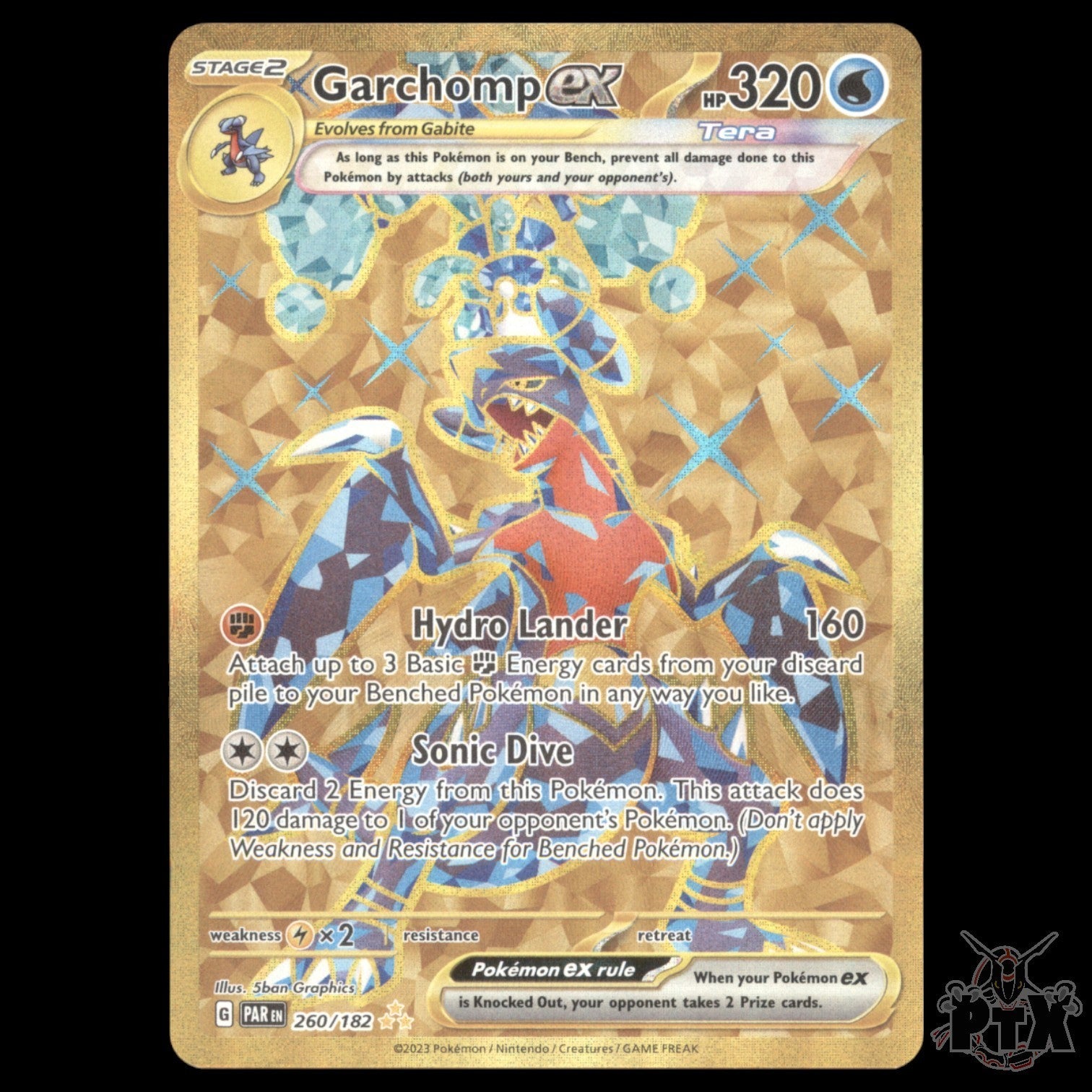 Garchomp ex #260/182 Paradox Rift NM/Near Mint Pokemon 2023