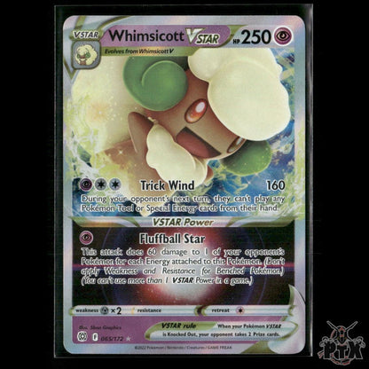 Whimsicott VSTAR 065/172 SWSH09: Brilliant Stars NM Pokemon