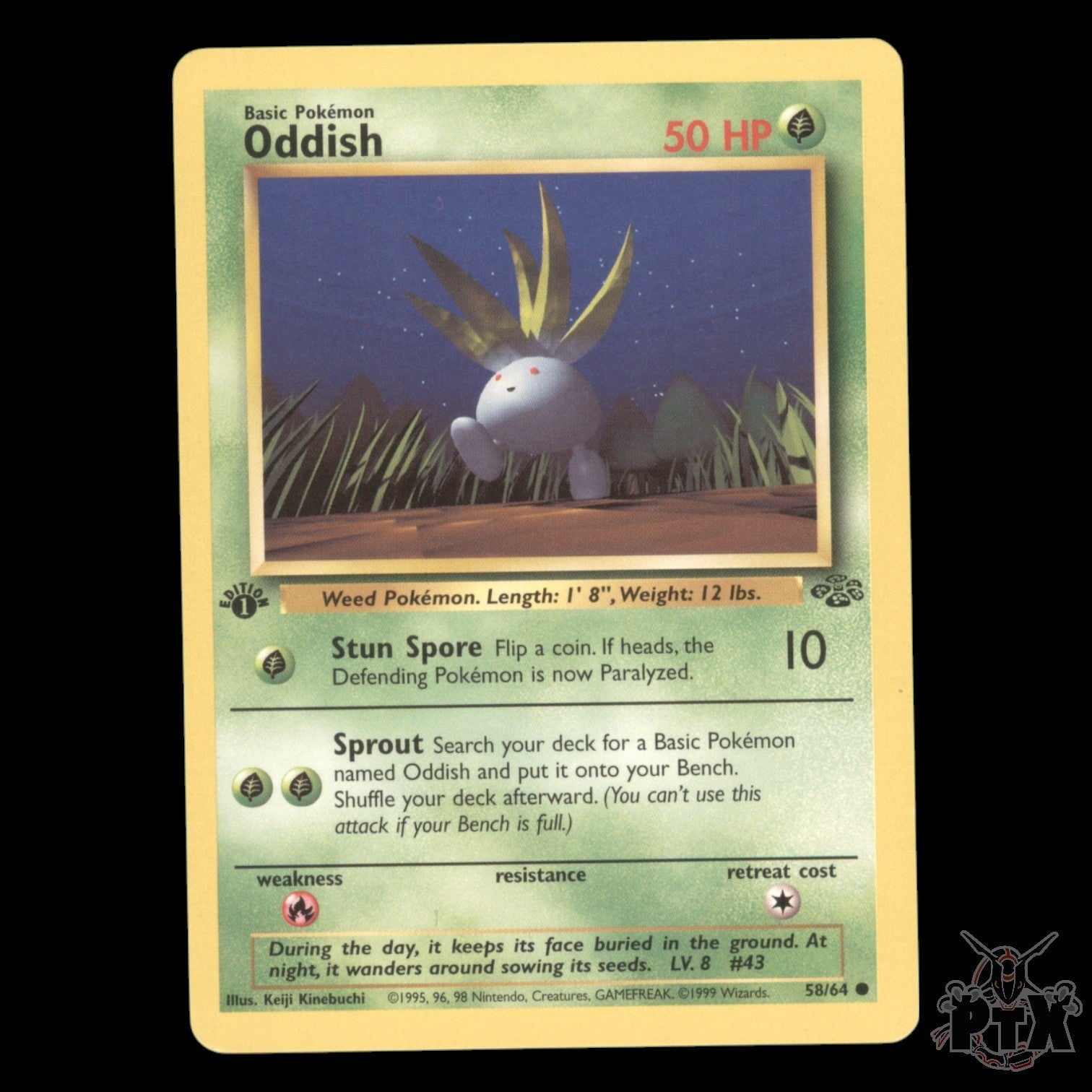 Oddish #58/64 1st Edition Jungle NM/Near Mint Pokemon 1999