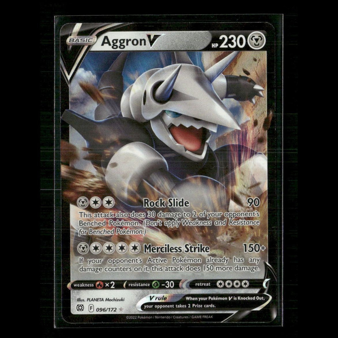Aggron V 096/172 SWSH09: Brilliant Stars NM Pokemon