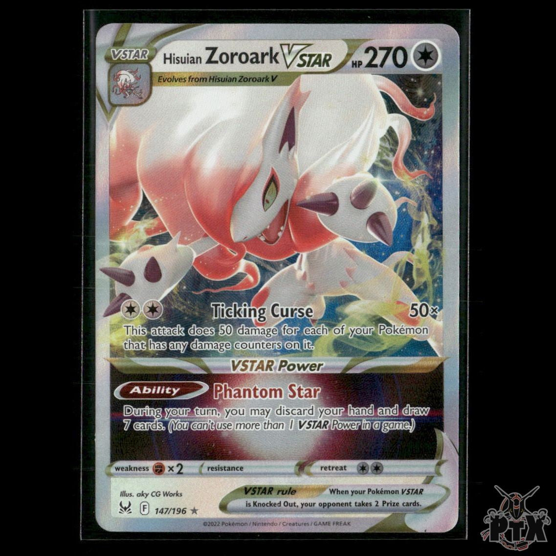 Hisuian Zoroark VSTAR 147/196 SWSH11: Lost Origin NM Pokemon