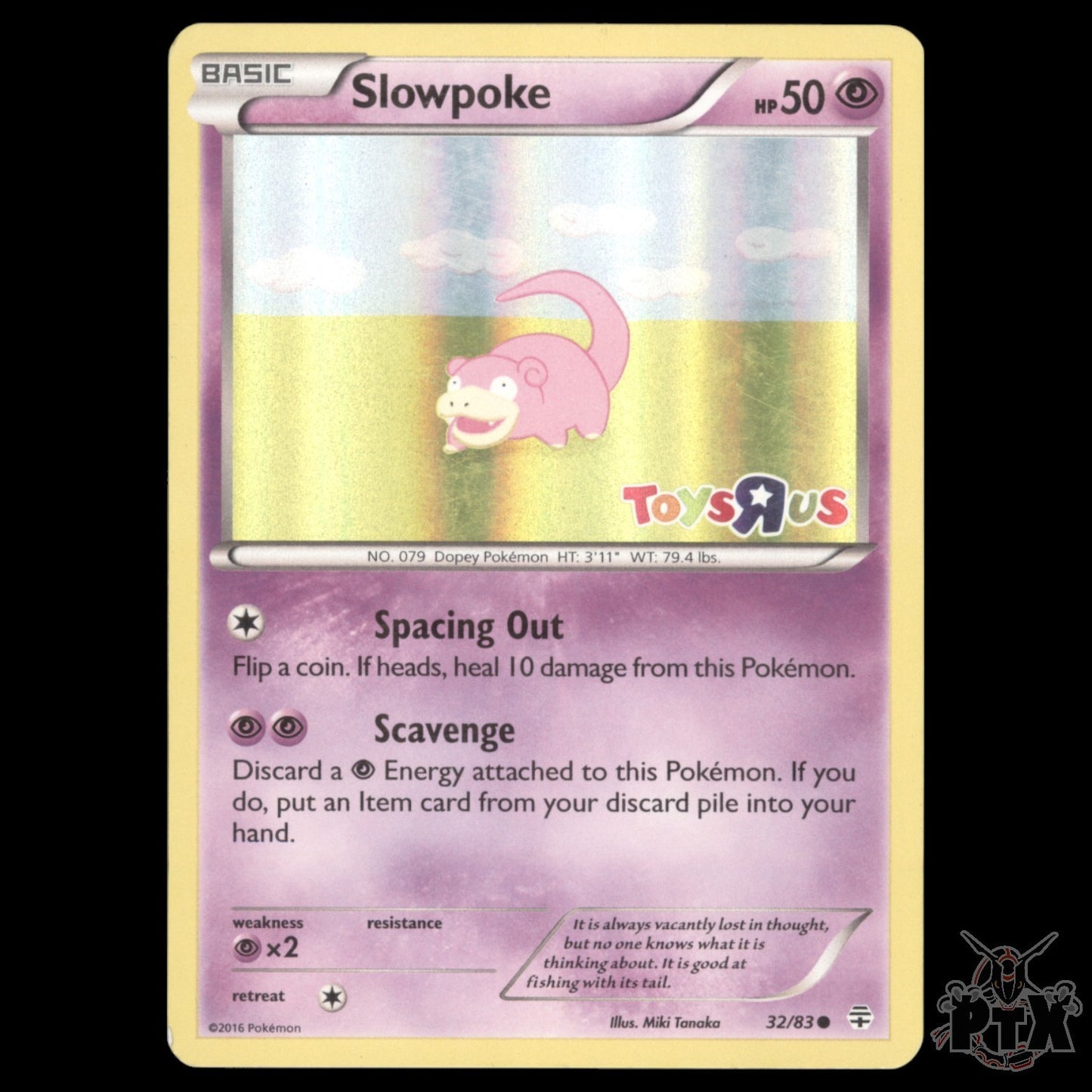 Slowpoke Holo #32/83 Toys R Us Promo MP/Moderatly Played Pokemon 2016