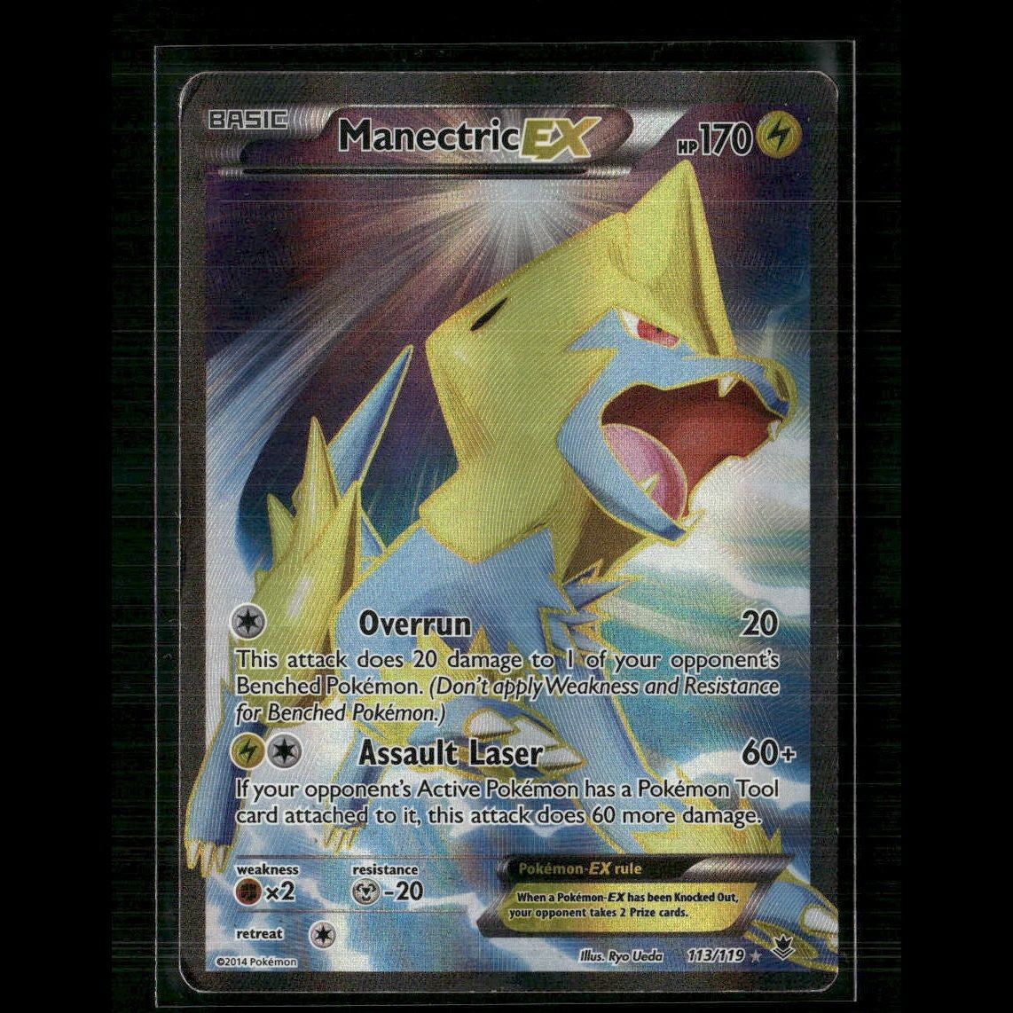Manectric EX (113 Full Art) 113/119 XY - Phantom Forces HP Pokemon