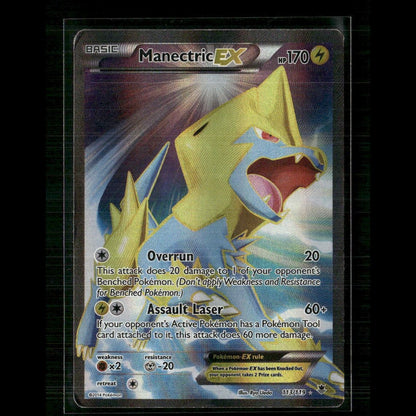 Manectric EX (113 Full Art) 113/119 XY - Phantom Forces HP Pokemon