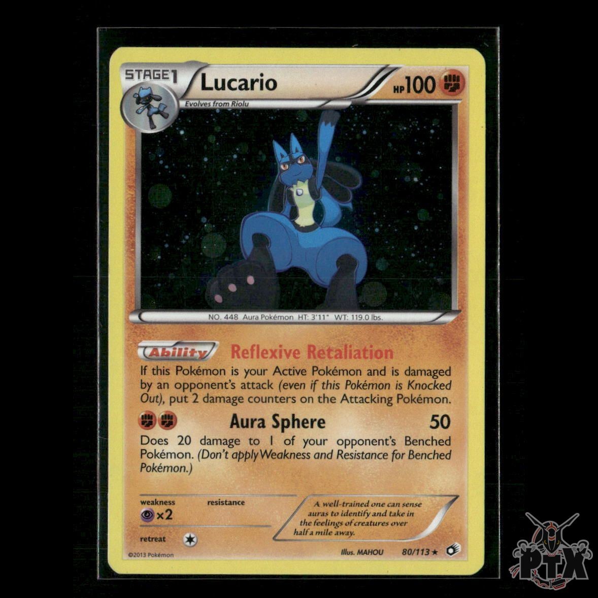 Lucario (Cosmos Holo) 80/113 Black & White Promo MP Pokemon