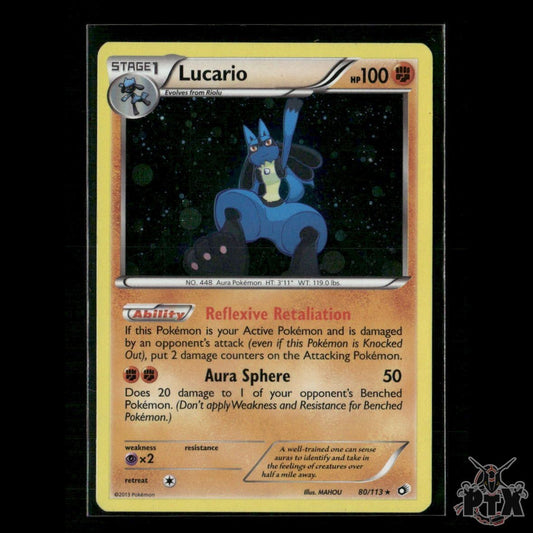 Lucario (Cosmos Holo) 80/113 Black & White Promo MP Pokemon