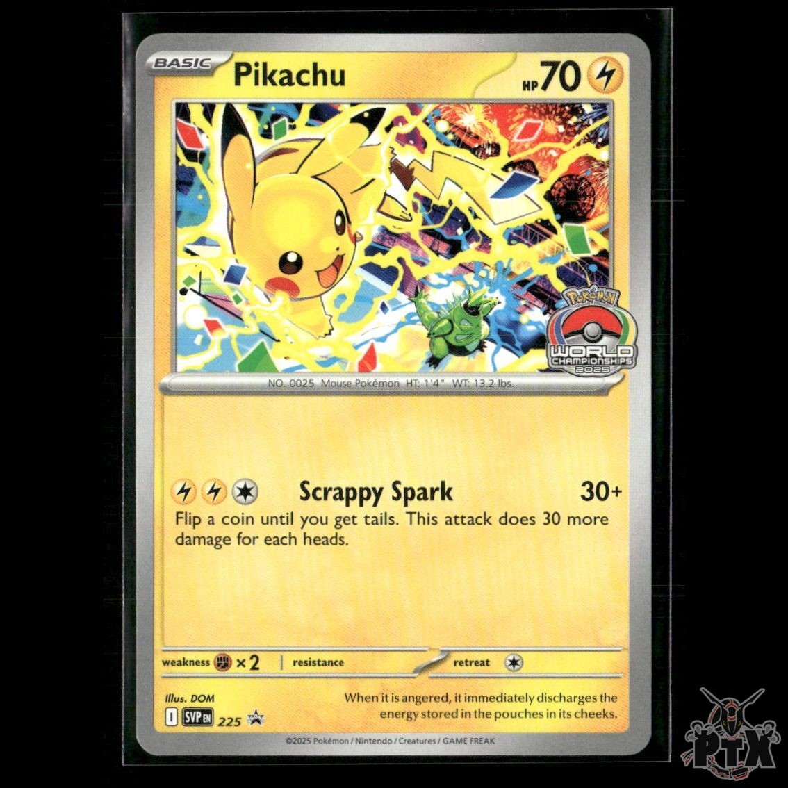 Pikachu (World Championship 2025) 225 SV: Scarlet & Violet Promo NM Pokemon
