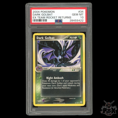 Dark Golbat 34/109 PSA 10 EX Team Rocket Return Pokemon 2004