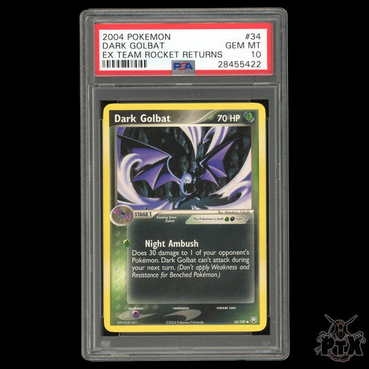 Dark Golbat 34/109 PSA 10 EX Team Rocket Return Pokemon 2004
