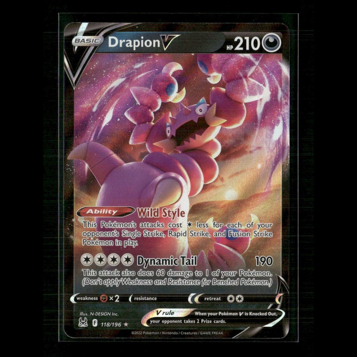 Drapion V 118/196 SWSH11: Lost Origin NM Pokemon