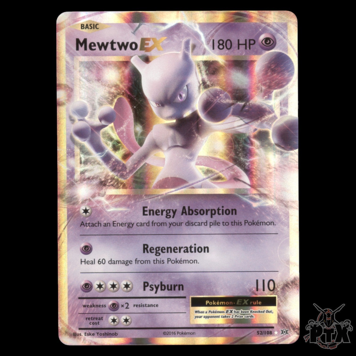 Mewtwo ex #52/108 XY Evolutions NM/Near Mint Pokemon 2016