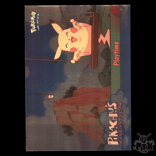 Topps The First Movie Playtime Foil Pikachu's Vacation Pokemon 2000