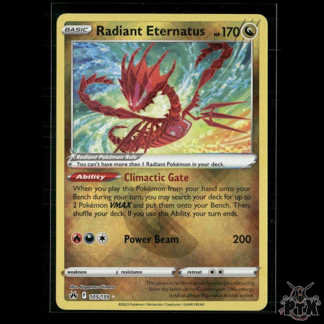Radiant Eternatus 105/159 SWSH: Crown Zenith NM Pokemon
