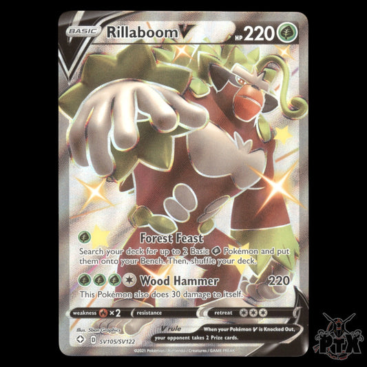 Rillaboom V #SV105/SV122 Shining Fates NM/Near Mint Pokemon 2021
