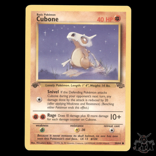 Cubone #50/64 1st Edition Jungle LP/Lightly Played Pokemon 1999