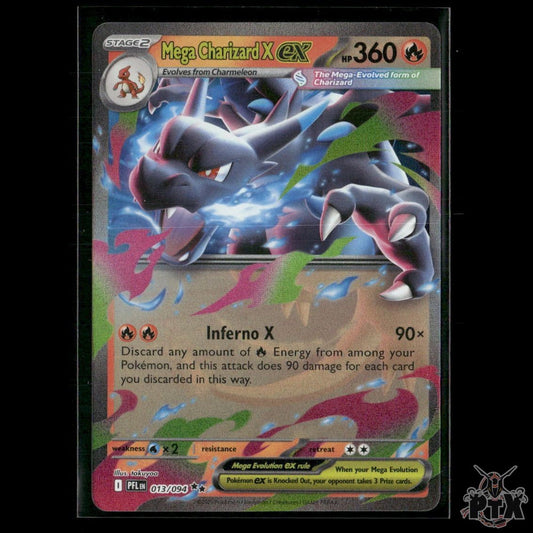 Mega Charizard X ex 013/094 ME02: Phantasmal Flames NM Pokemon