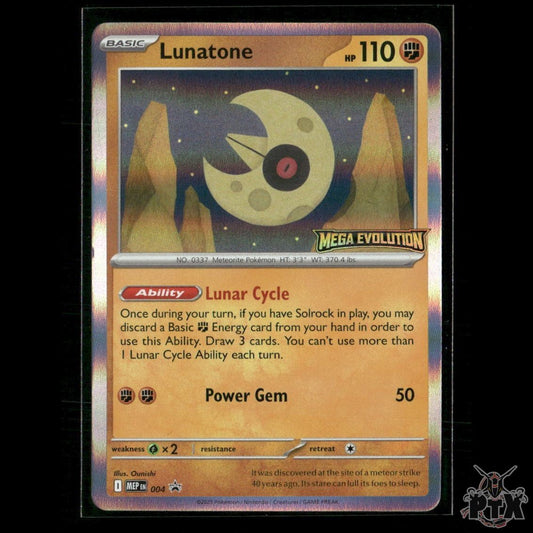 Lunatone (Prerelease) 004 ME: Mega Evolution Promo NM Pokemon
