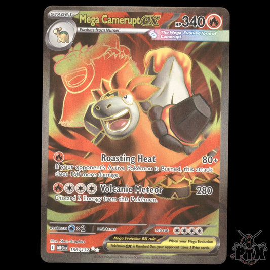 Mega Camerupt ex #156/132 Mega Evolution NM/Near Mint Pokemon 2025
