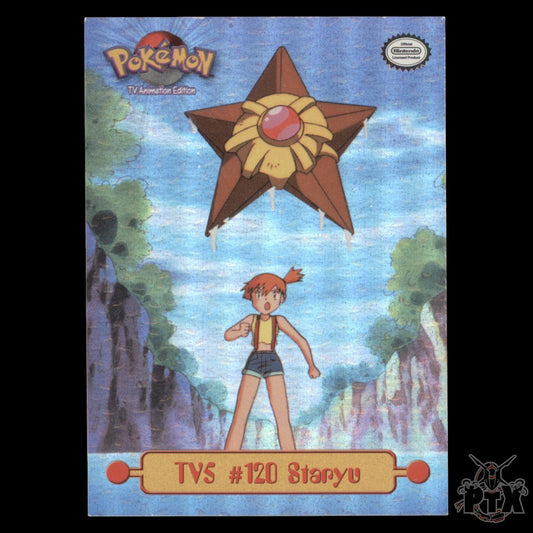 Topps Series 1 TV5 #120 Staryu Foil TV Animation LP/Lightly Played Pokemon 2000