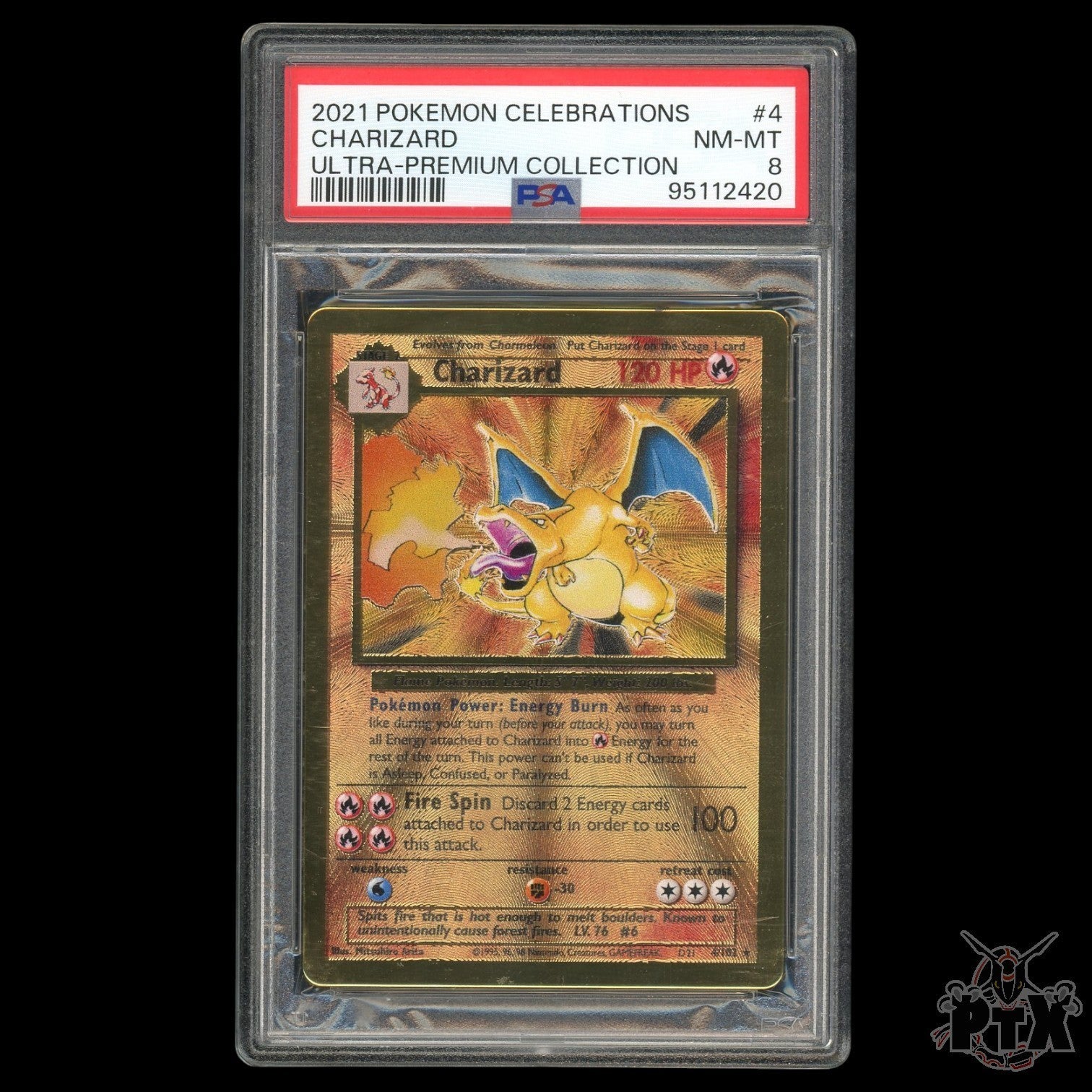 Charizard 4/102 PSA 8 Metal Card Celebrations Promo Pokemon 2021