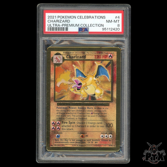 Charizard 4/102 PSA 8 Metal Card Celebrations Promo Pokemon 2021