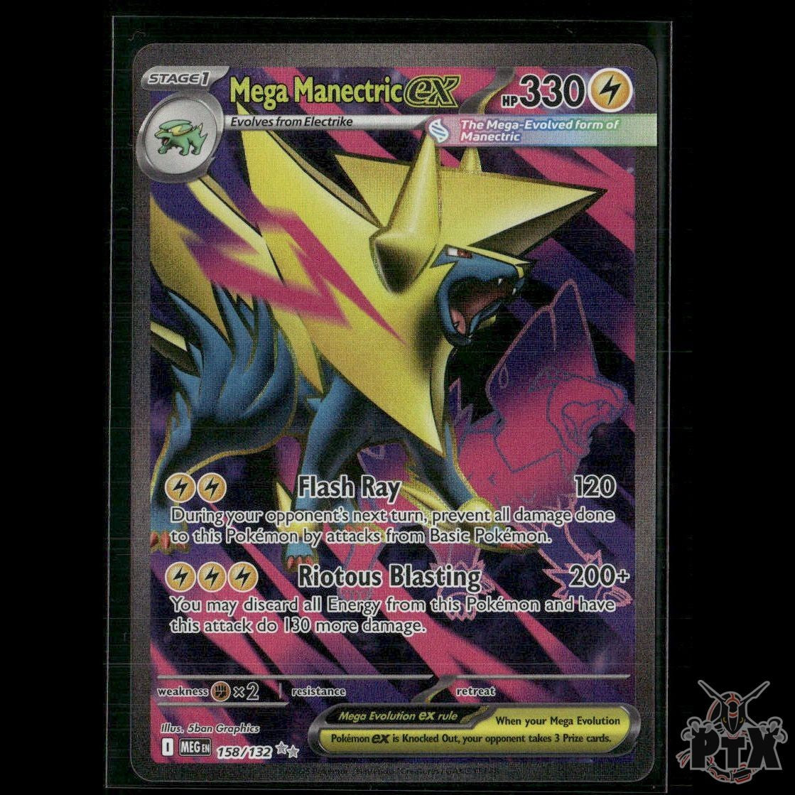 Mega Manectric ex 158/132 ME01: Mega Evolution NM Pokemon