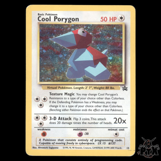 Cool Porygon Holo #15 WoTC Promo MP/Moderatly Played Pokemon 2000