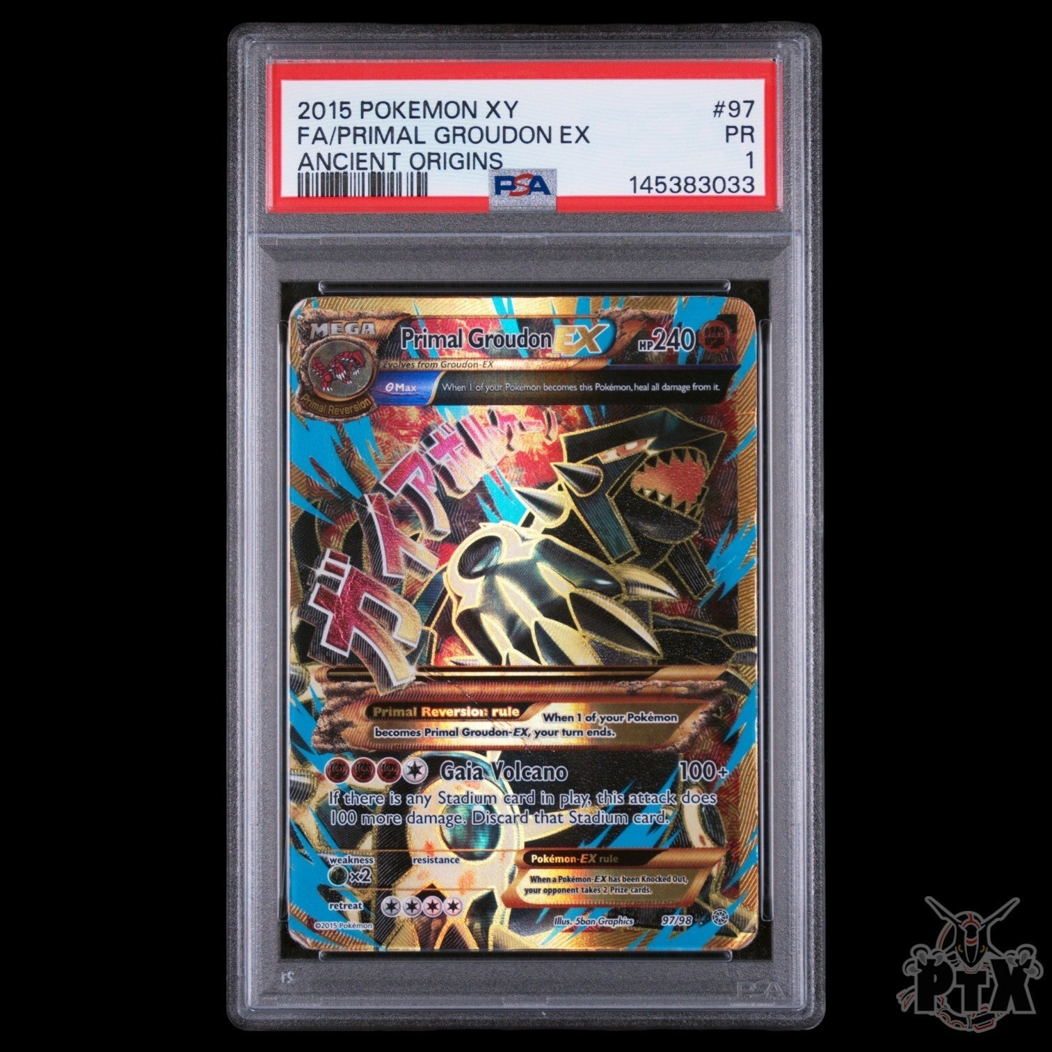 Primal Groudon EX 97/98 PSA 1 Ancient Origins Pokemon