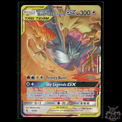 Moltres & Zapdos & Articuno GX 44/68 Hidden Fates NM Pokemon