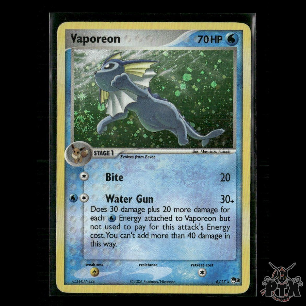 Vaporeon Holo 6/17 POP Series 3 NM Pokemon