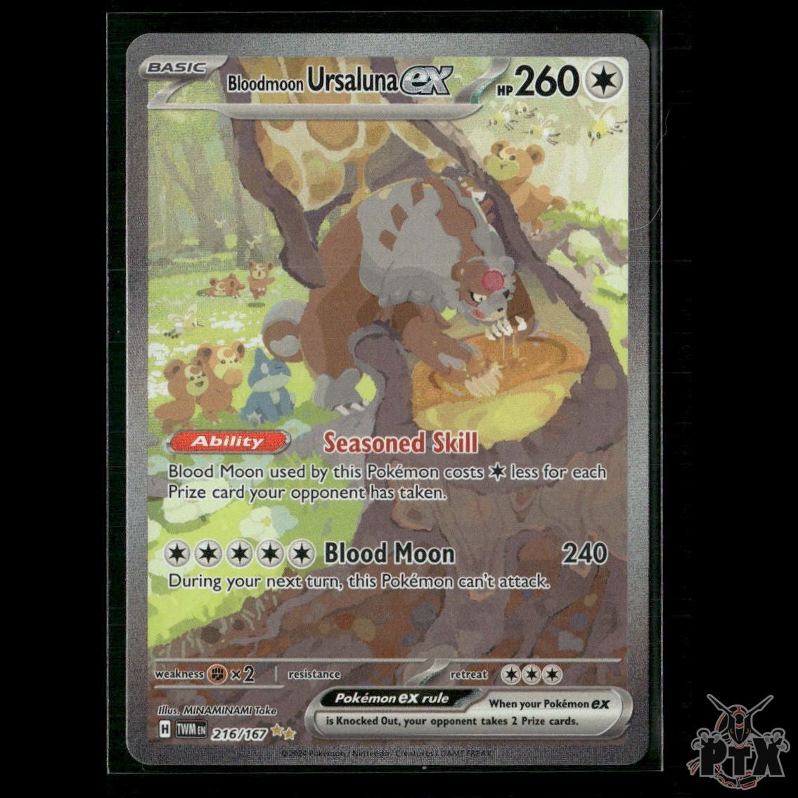 Bloodmoon Ursaluna ex 216/167 SV06: Twilight Masquerade NM Pokemon