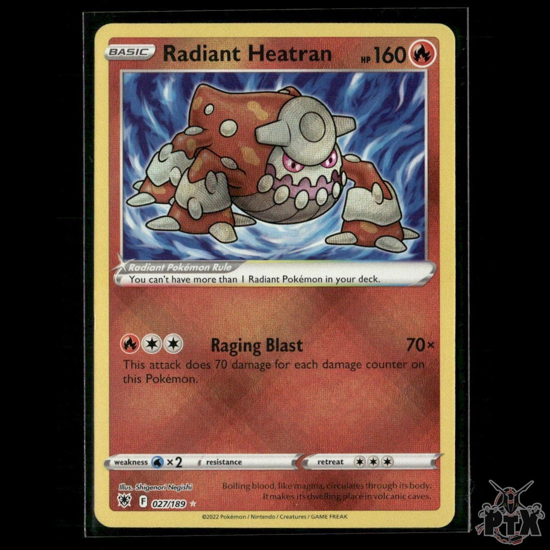 Radiant Heatran 027/189 SWSH10: Astral Radiance NM Pokemon
