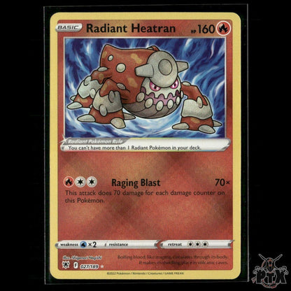 Radiant Heatran 027/189 SWSH10: Astral Radiance NM Pokemon