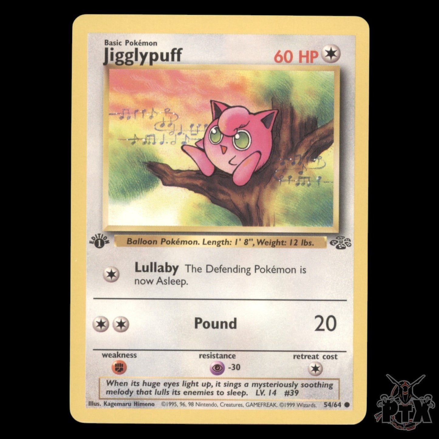 Jigglypuff #54/64 1st Edition Jungle NM/Near Mint Pokemon 1999