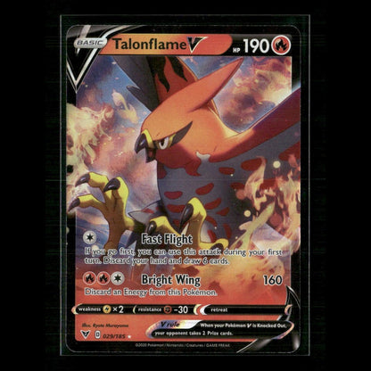 Talonflame V 029/185 SWSH04: Vivid Voltage NM Pokemon