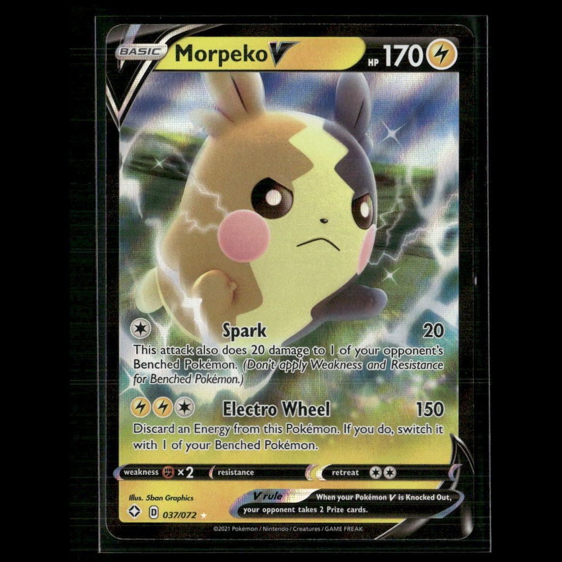 Morpeko V 037/072 Shining Fates NM Pokemon